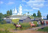 Писаренко С.А. Гусары на марше. Х.м. 60х85. 2012